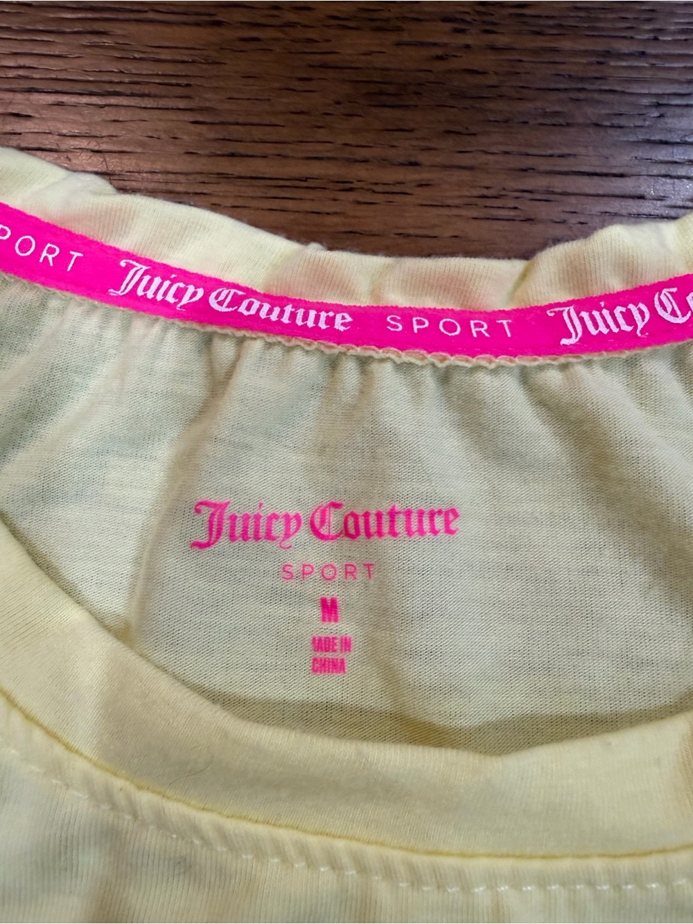 Juicy Couture Yellow Tank with Pink Logo Trim - Picture 4 of 6